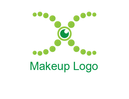 dotted DNA and letter X logo