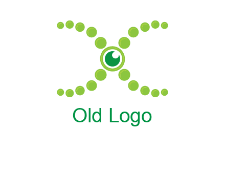 dotted DNA and letter X logo