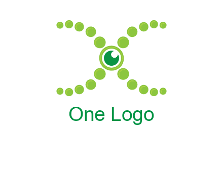 dotted DNA and letter X logo