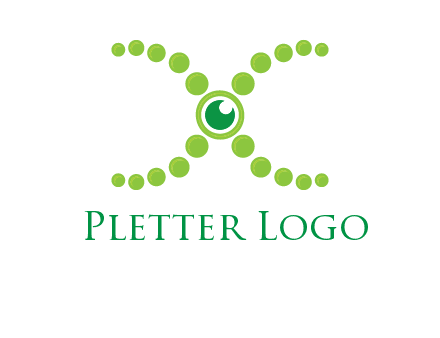 dotted DNA and letter X logo