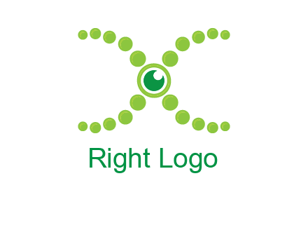 dotted DNA and letter X logo