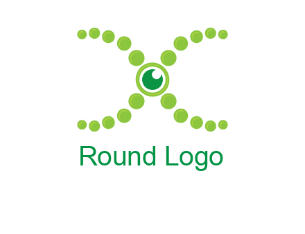 dotted DNA and letter X logo