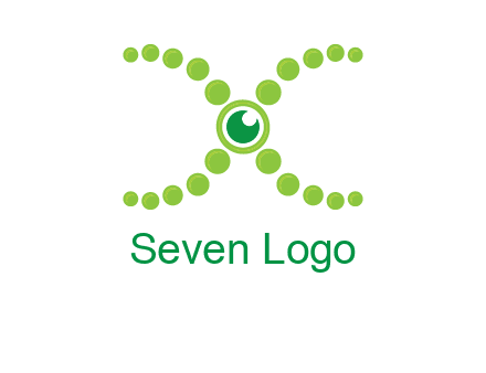 dotted DNA and letter X logo