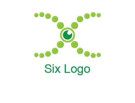 dotted DNA and letter X logo