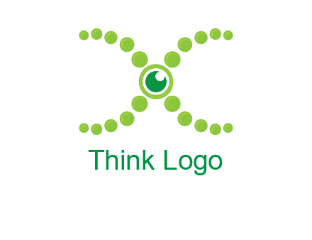 dotted DNA and letter X logo