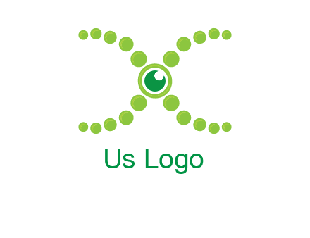 dotted DNA and letter X logo
