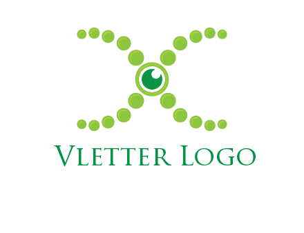 dotted DNA and letter X logo