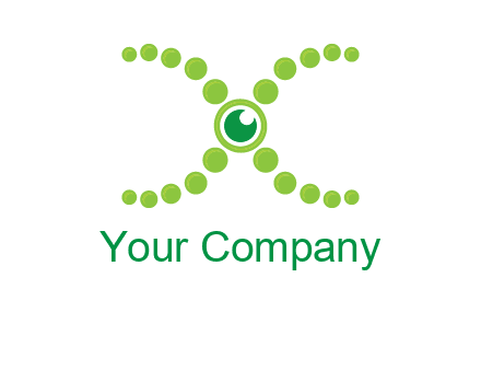 dotted DNA and letter X logo