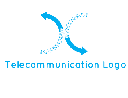 letter x pixels and arrows logo