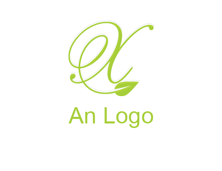 letter X with leaf logo
