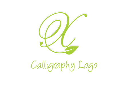 letter X with leaf logo