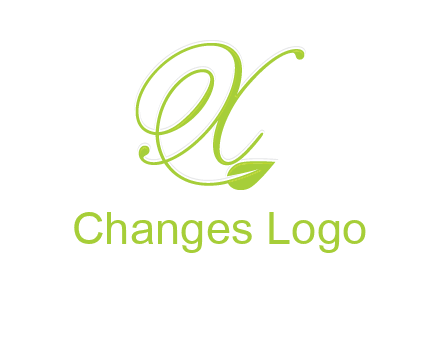 letter X with leaf logo