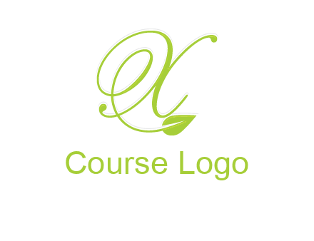 letter X with leaf logo