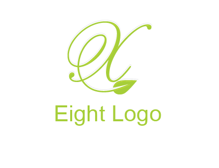 letter X with leaf logo