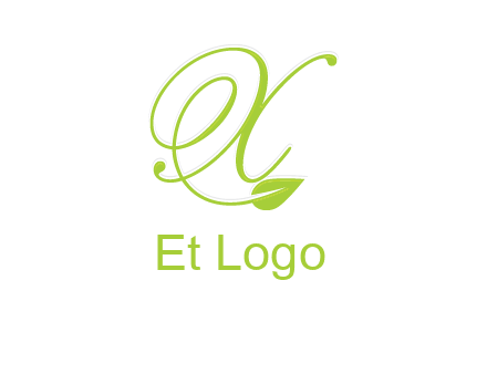 letter X with leaf logo