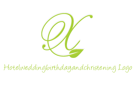 letter X with leaf logo