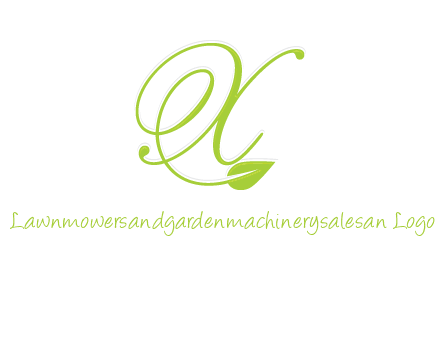 letter X with leaf logo