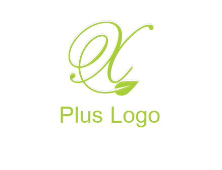letter X with leaf logo