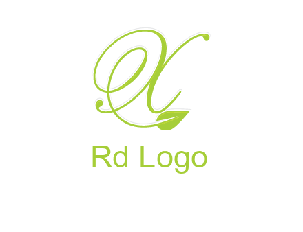 letter X with leaf logo