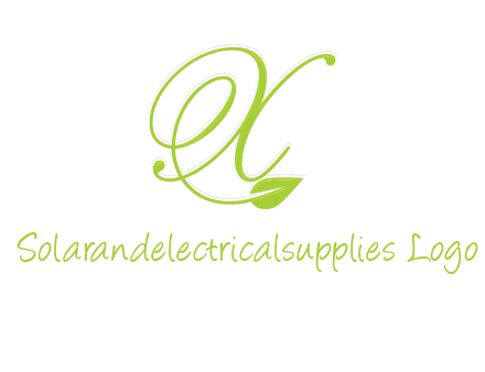 letter X with leaf logo