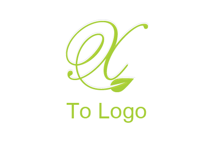 letter X with leaf logo