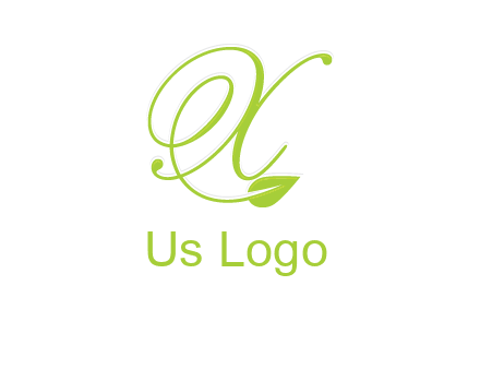 letter X with leaf logo