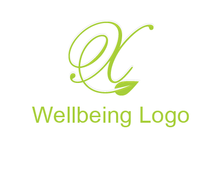 letter X with leaf logo