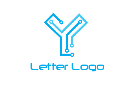 letter y circuit icon