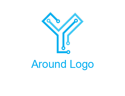 letter y circuit icon