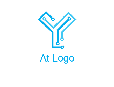 letter y circuit icon