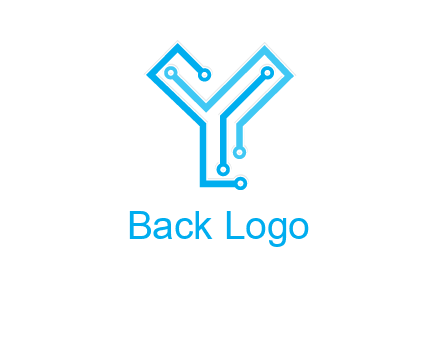 letter y circuit icon