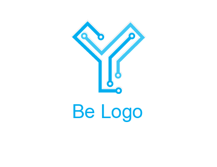 letter y circuit icon