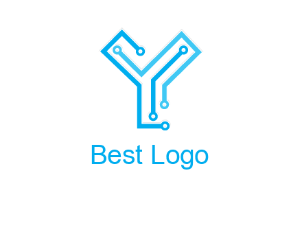 letter y circuit icon