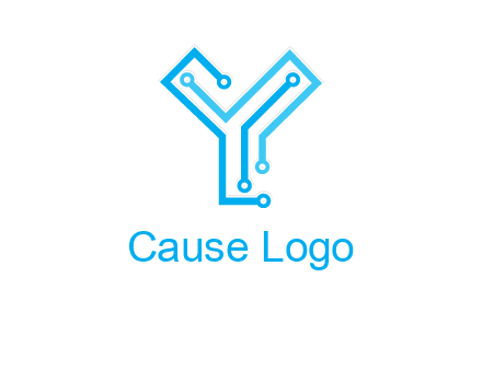 letter y circuit icon