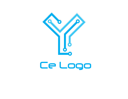 letter y circuit icon