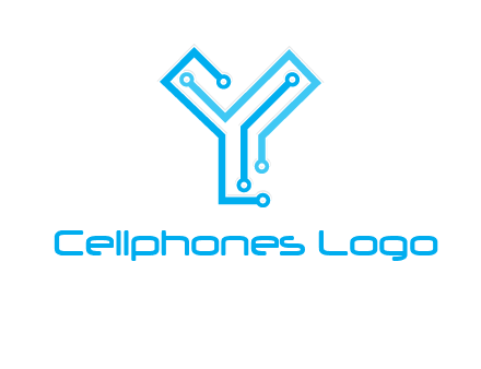 letter y circuit icon