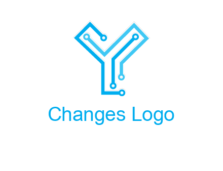 letter y circuit icon