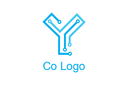 letter y circuit icon