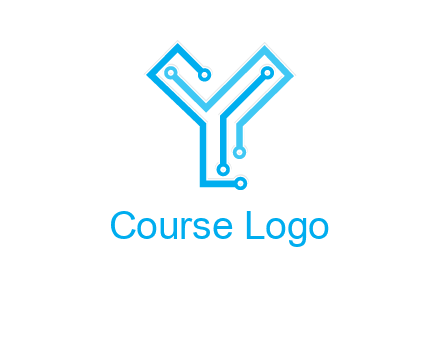 letter y circuit icon