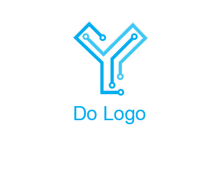 letter y circuit icon