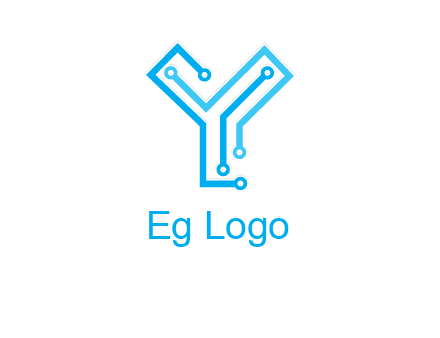 letter y circuit icon