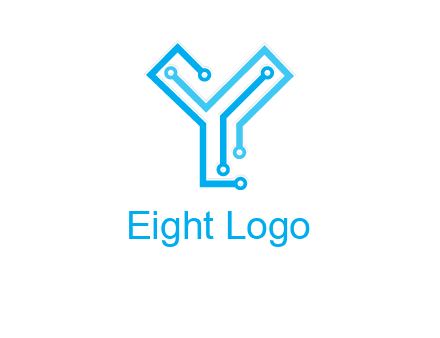 letter y circuit icon