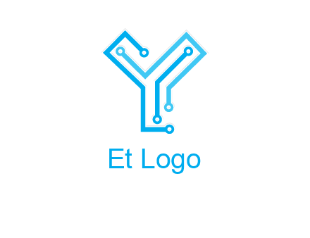 letter y circuit icon