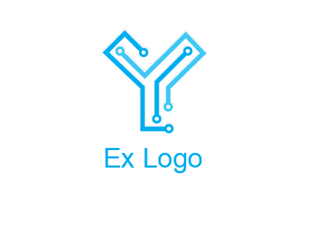 letter y circuit icon