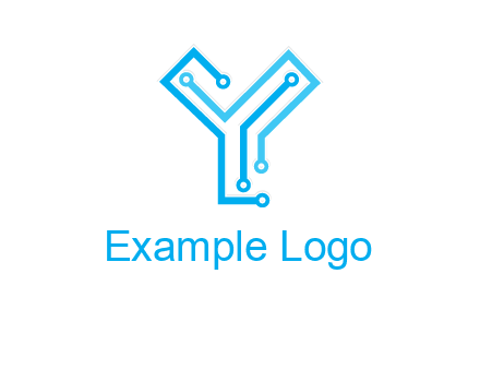 letter y circuit icon