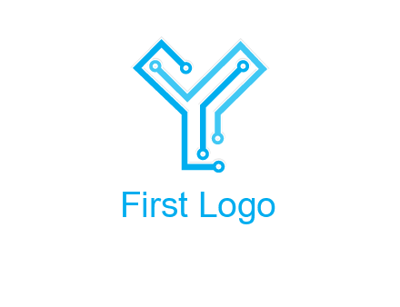 letter y circuit icon