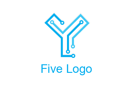 letter y circuit icon