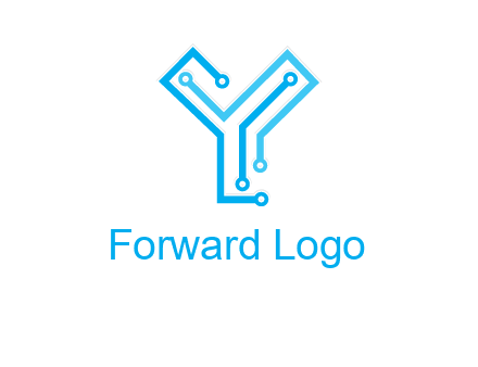 letter y circuit icon