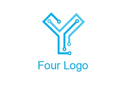 letter y circuit icon