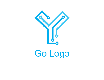 letter y circuit icon